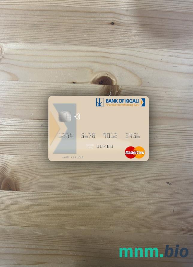 Rwanda bank of Kigali wygląd zdjęcia mastercard skan PSD + zdjęcie